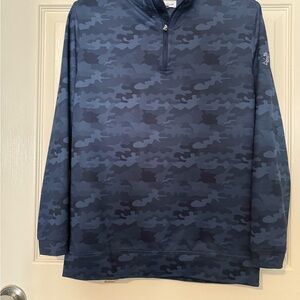 Peter Millar Navy Camo Quarter-Zip Pullover size 11-12